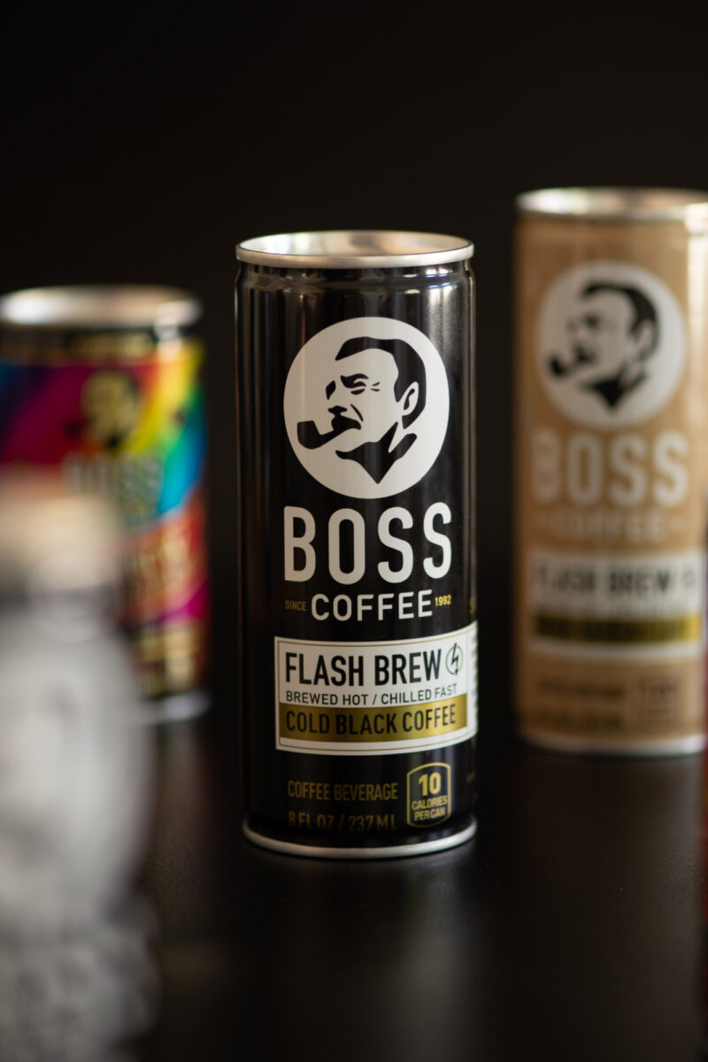 Trio of Cans of BOSS Coffee