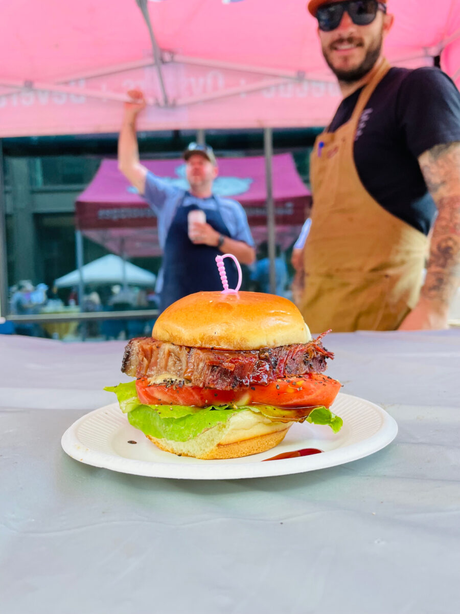 Bubbles and Brisket - 2022 Smoky Hollow in Raleigh, NC - Brisket Slider from Lawrence BBQ